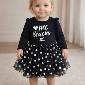 All  Blacks Polka Dot Dress